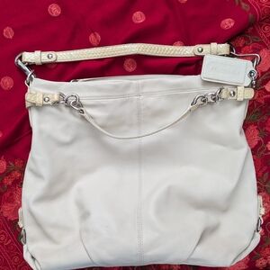 Coach Cream Brooke Convertible Leather Shoulder Bag